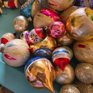Vintage Christmas Glass Ornaments
